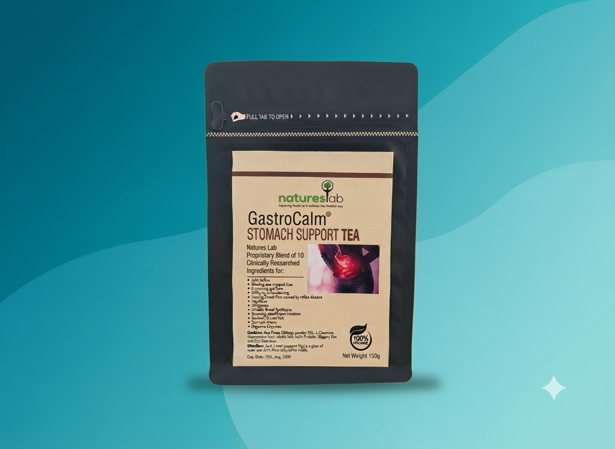 Nature's Lab GastroCalm® Stomach Support Tea – Premium Herbal Digestive Tea (150g)