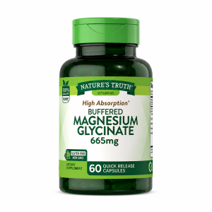 Nature's Truth High Absorption Buffered Magnesium Glycinate 665mg – 60 Quick Release Capsules