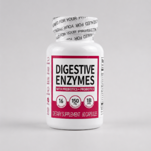 Digestive Enzymes with Prebiotics + Probiotics | 150mg | 60 capsules