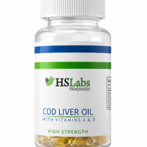 HSLabs Cod Liver Oil High Strength with Vitamins A & D – 90 Softgels (1 Bottle)