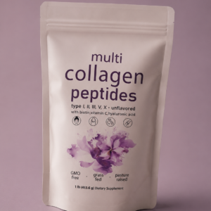 Multi Collagen Peptides | 1 lb / 453.6 g | unflavored dietary supplement | Types I, II, III, V, and X collagen enriched with biotin, vitamin C, and hyaluronic acid.(powder)