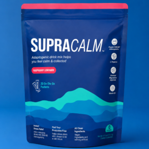 Supracalm™ Adaptogenic Drink Mix (Raspberry Lemonade) – 20 Packets / Net Wt. 4.16 oz (118.4 g) | adaptogens, amino acids, Organic KSM-66® Ashwagandha, L-Theanine, Chelated Magnesium Glycinate, and Vitamin D3
